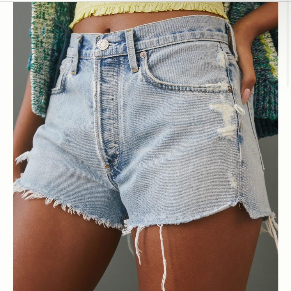 AGOLDE PARKER DENIM SHORTS Vintage Denim Light NWT size 28